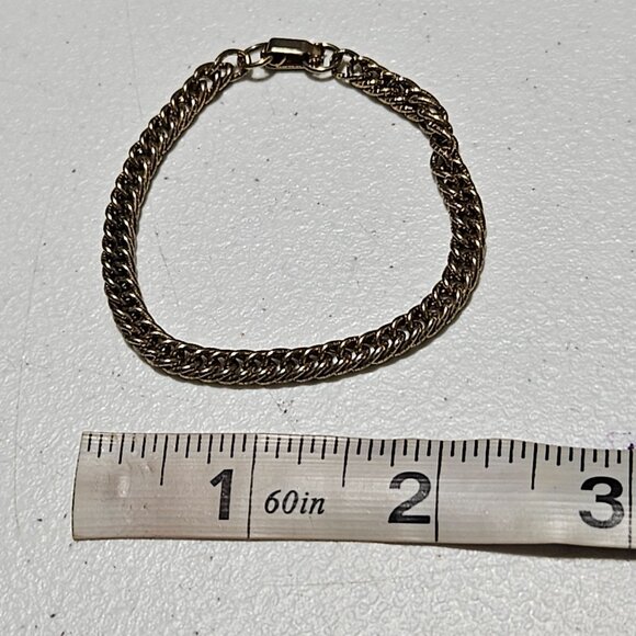 Vintage Gold Tone Chain Link Bracelet Classic Minimalist Fashion Jewelry Women - Picture 5 of 5